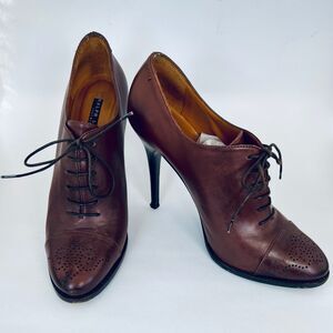 Ralph Lauren Leather Wingtip Heel